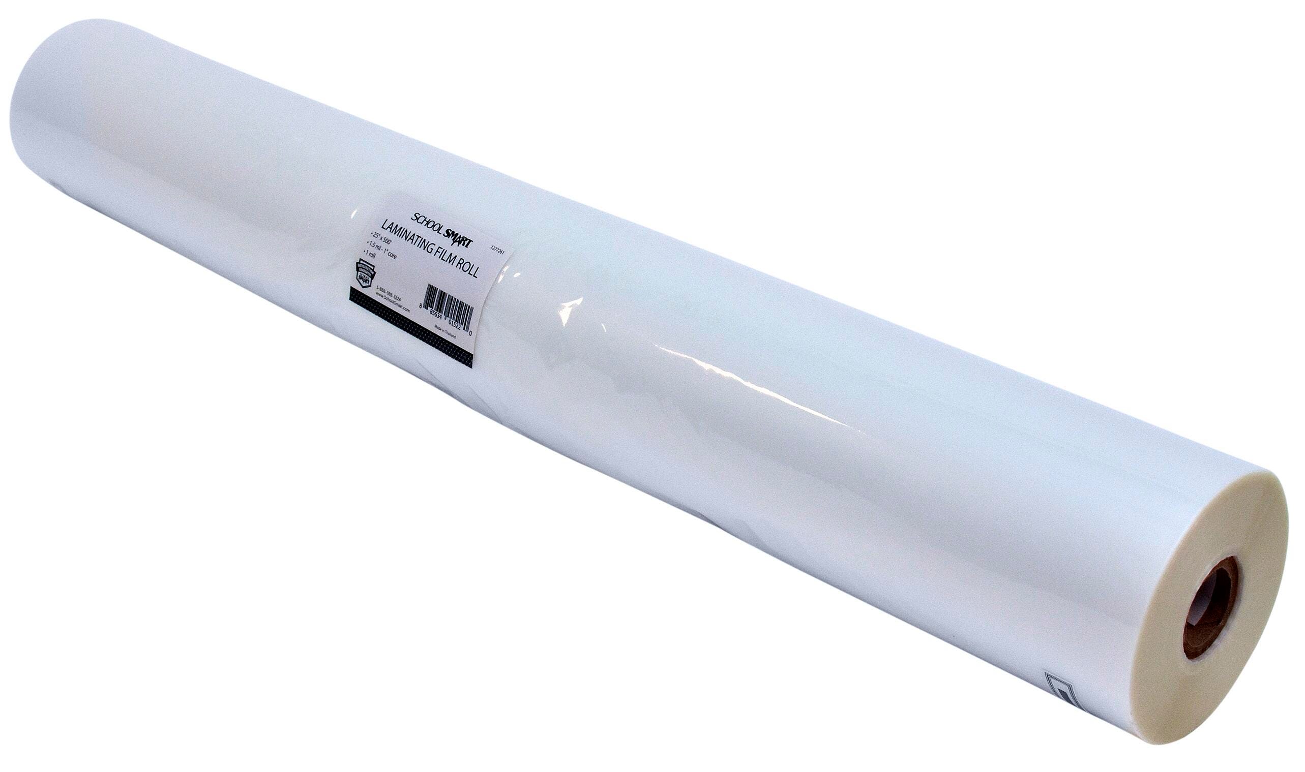 School Smart Laminating Film Roll, 25 Inches x 500 Feet, 1.5 Mil